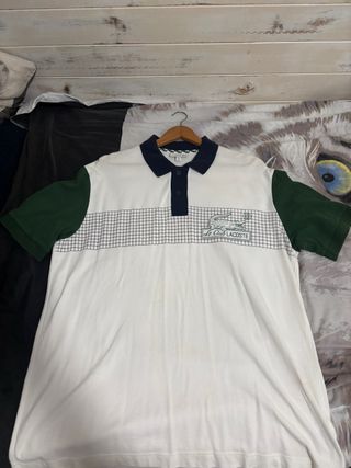 Polo Lacoste Club Verde y Blanco