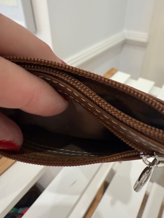 Mini monedero El Potro piel marrón