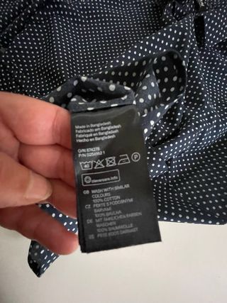 Camicia H&M uomo pois blu e bianchi