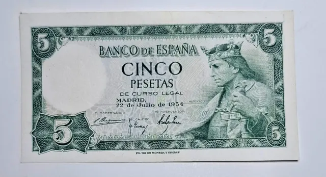 5 Pesetas 1954 Serie R156