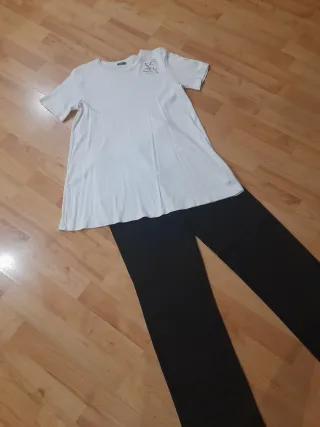 Conjunto premamá blanco y negro
