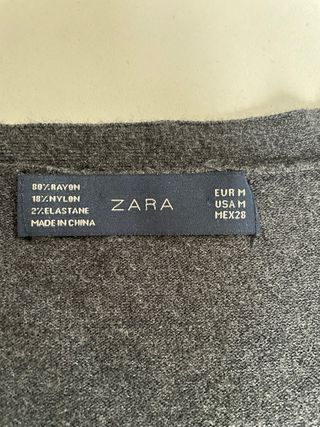 Maglione Zara Donna Scollo a V Grigio Taglia M