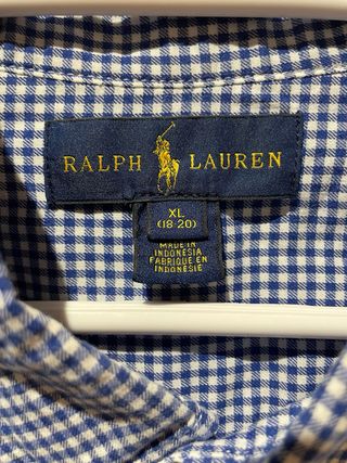 Camisa vichy azul  Ralph Lauren 