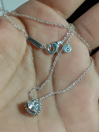 Conjunto Pandora Corazón Plata