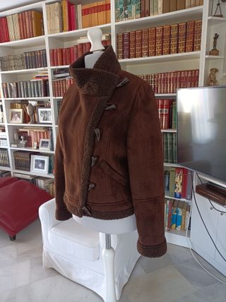Cazadora Piel Sintética Chocolate