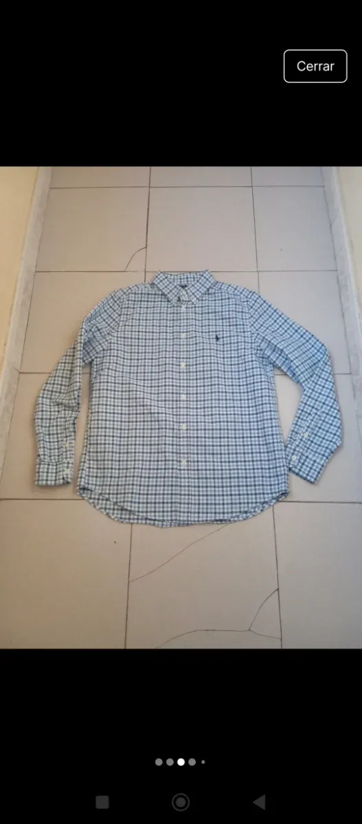 Camisa Ralph Lauren cuadros azul XL