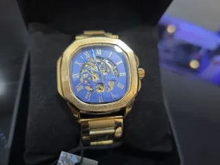 Reloj Skyline Automático Dorado Azul