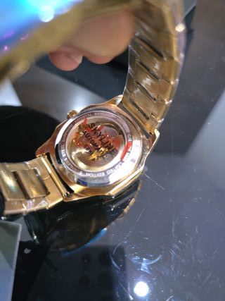 Reloj Skyline Automático Dorado Azul