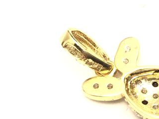 colgante oro 18k con piedra con circonita