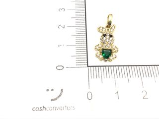 colgante oro 18k con piedra con circonita