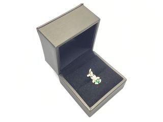 colgante oro 18k con piedra con circonita