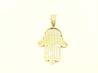 colgante oro 18k con piedra con circonita