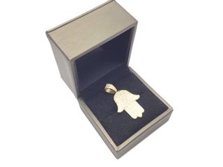 colgante oro 18k con piedra con circonita