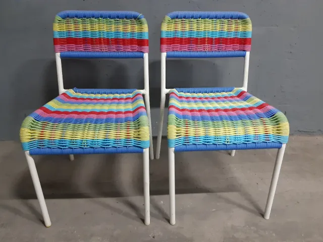 Juego de 2 Sillas Infantiles Multicolor