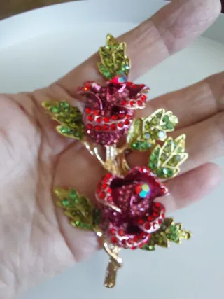 Broche Rosas tamaño grande joyas bisutería regalo