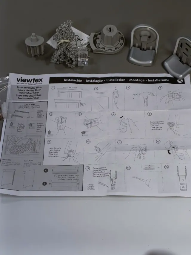 -45% 2 Estores 220x250cm opacos blanco nuevo