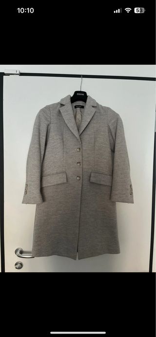 Cappotto donna grigio e bianco taglia 42 italiana.
