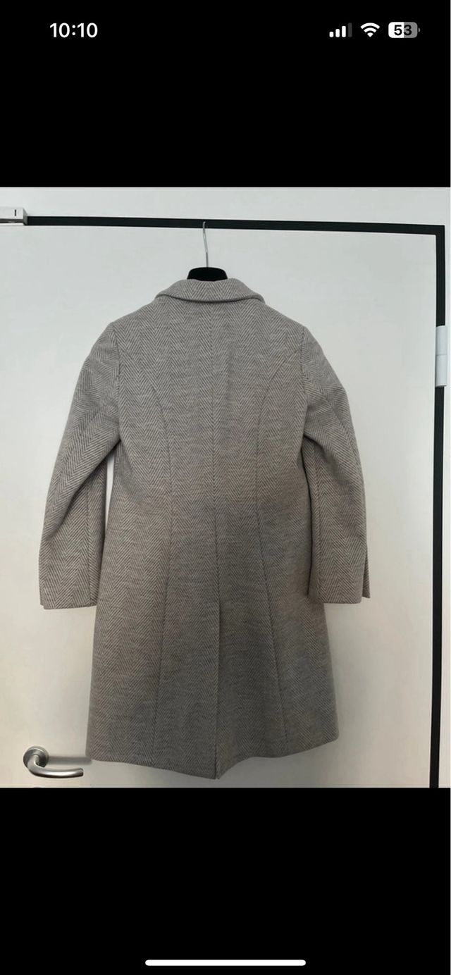Cappotto donna grigio e bianco taglia 42 italiana.