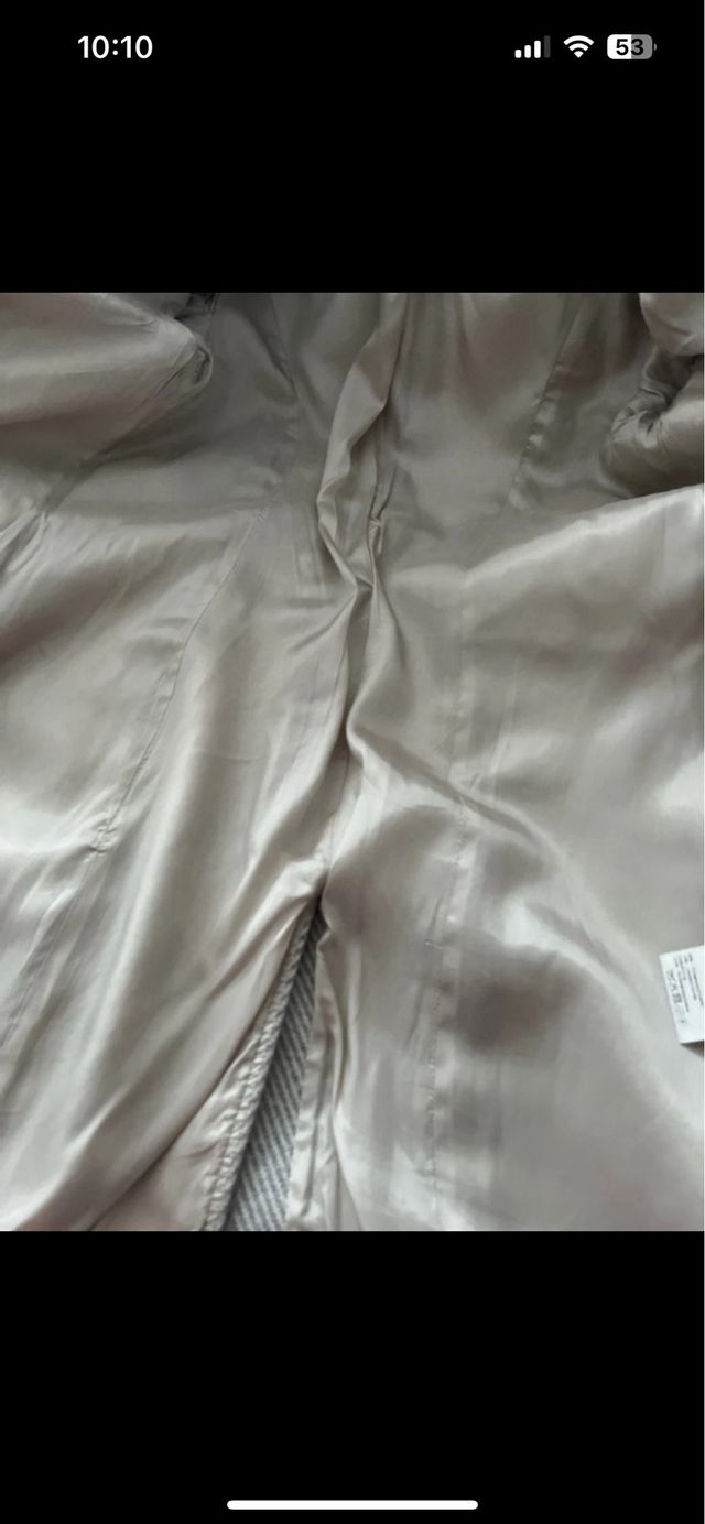 Cappotto donna grigio e bianco taglia 42 italiana.