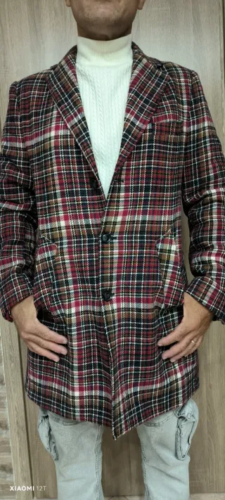 Giacca cappotto a quadri