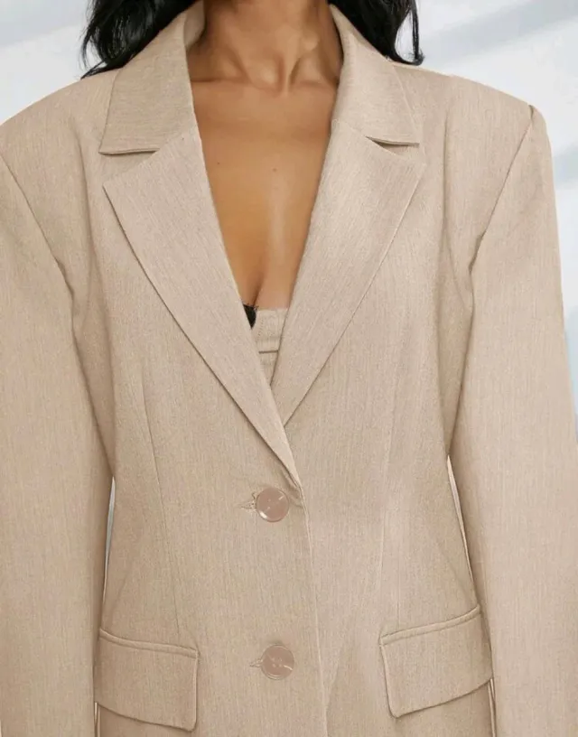 Blazer oversize beige