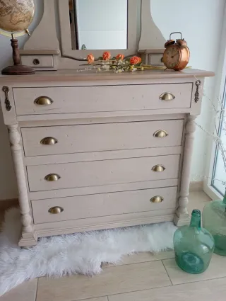 Gran cajonera rústica madera maciza