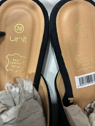 Zapatos planos unit negros talla 39