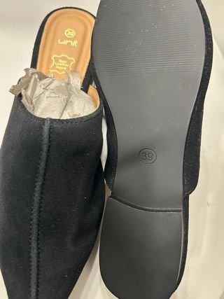 Zapatos planos unit negros talla 39