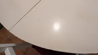 URGE Mesa redonda extensible comedor blanca 6 pers