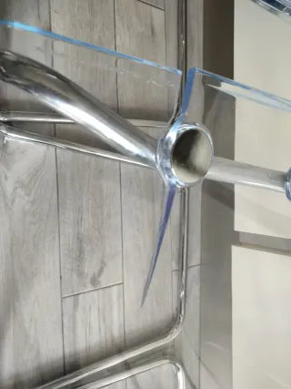 Set 4 sedie design trasparenti e cromate