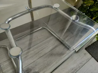 Set 4 sedie design trasparenti e cromate