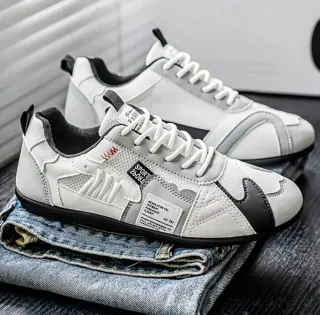 Zapatillas Deportivas Blancas Con Gris Importadas