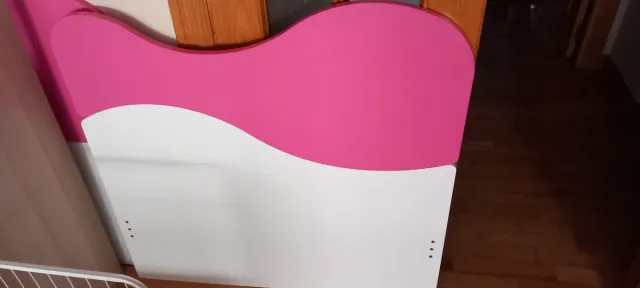 2 Cabeceros Infantiles/Juveniles Rosa y Blanco