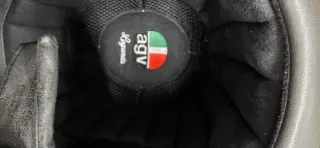 Casco Moto AGV Negro Retro