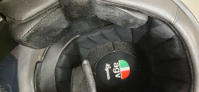 Casco Moto AGV Negro Retro