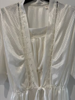 Conjunto Novia Bata y Camisón Blanco Talla Única