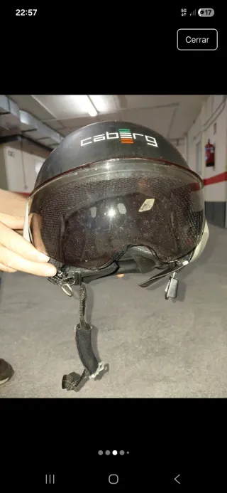 Casco Moto Jet Caberg Negro Talla M