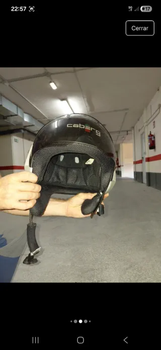 Casco Moto Jet Caberg Negro Talla M