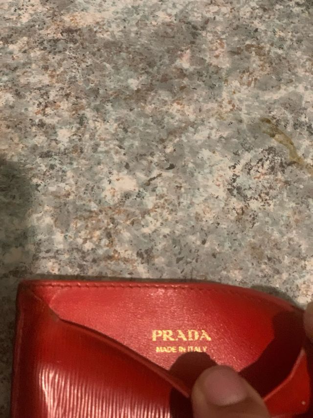 Tarjetero Prada Rojo