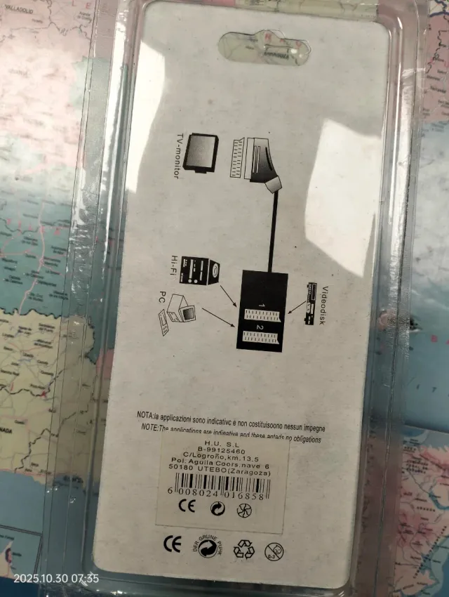 Cable Multi-Scart 2 Entradas Cheng Yuan Pai