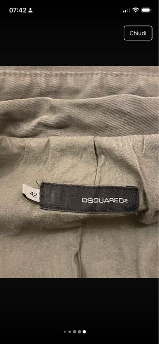 Giacca verde militare Dsquared2 taglia 42