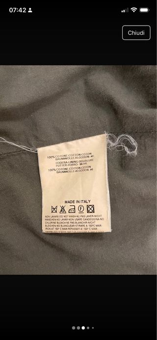 Giacca verde militare Dsquared2 taglia 42