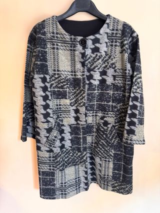 Cappotto da donna in tartan e pied de poule