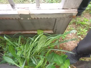 Puerta corredera hierro forjado