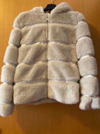 Pelliccia ecologica donna beige S/M