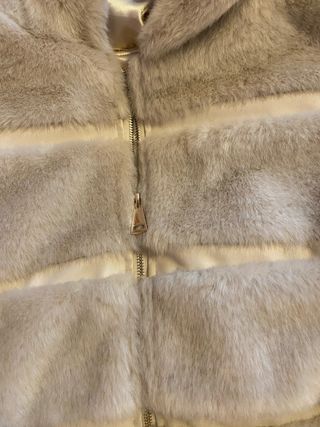 Pelliccia ecologica donna beige S/M