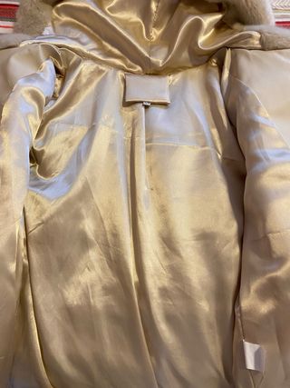 Pelliccia ecologica donna beige S/M