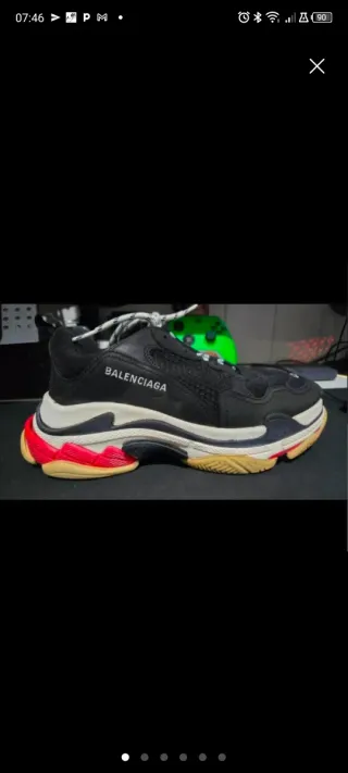 Balenciaga Triple S Zapatillas Negras Rojas T42"