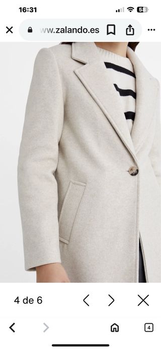 Abrigo de paño beige