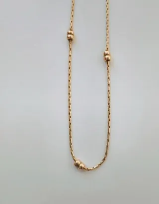 Cadena bañada en oro con cuentas